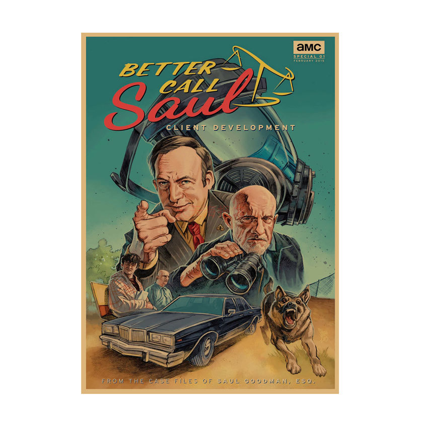 American TV coqueta abogado Better Call Saul poster Bar Cafe Kraft papel decorativo pintura de pared 542