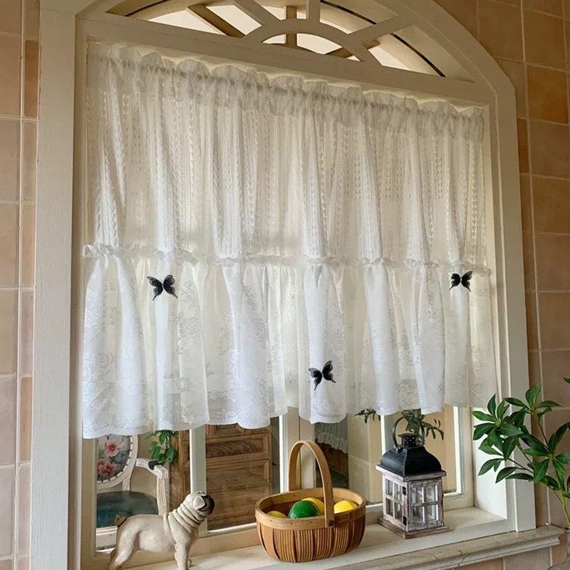 Cross-Border Pastoral Jacquard Lace Window Curtains, Coffee Curtains, Short Curtains, Half Curtains, American-Style Sheer Curtains, Restaurant Curtains, Wholesale in Stock Cross-Border Pastoral Jacquard Lace Window Curtains, Coffee Curtains, Short Curtains, Half Curtains, American-Style Sheer Curtains, Restaurant Curtains, Wholesale in Stock