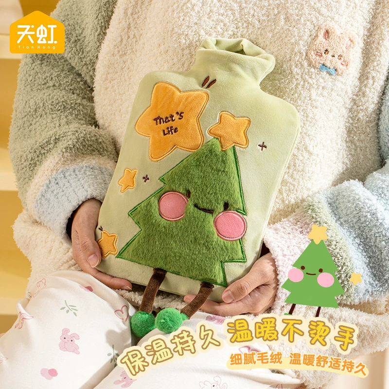 天虹 Water container PVC, plush big cartoon hand warmer, new collection, 1800 ml