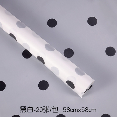 Oferta especial Papel Luoshang Papel de marco fotográfico con memoria Película de caramelo Serie de esmalte de punto de onda Papel de embalaje de flores Papel impermeable no tejido