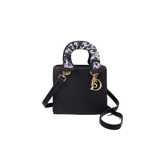 Bei Bei Shangpin 2024 High-end D-style Silk Scarf Woven Princess Bag Handheld Single-Shoulder Crossbody Trendy Women's Bag