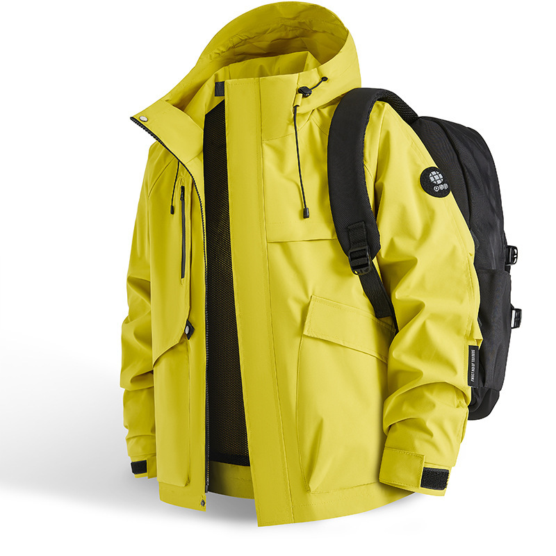 Jackets for Men and Women, Mountaineering Clothing, Spring and Autum Casual Hooded Work Jackets, Outdoor Couple Camping Style Cycling Clothing, Trendy