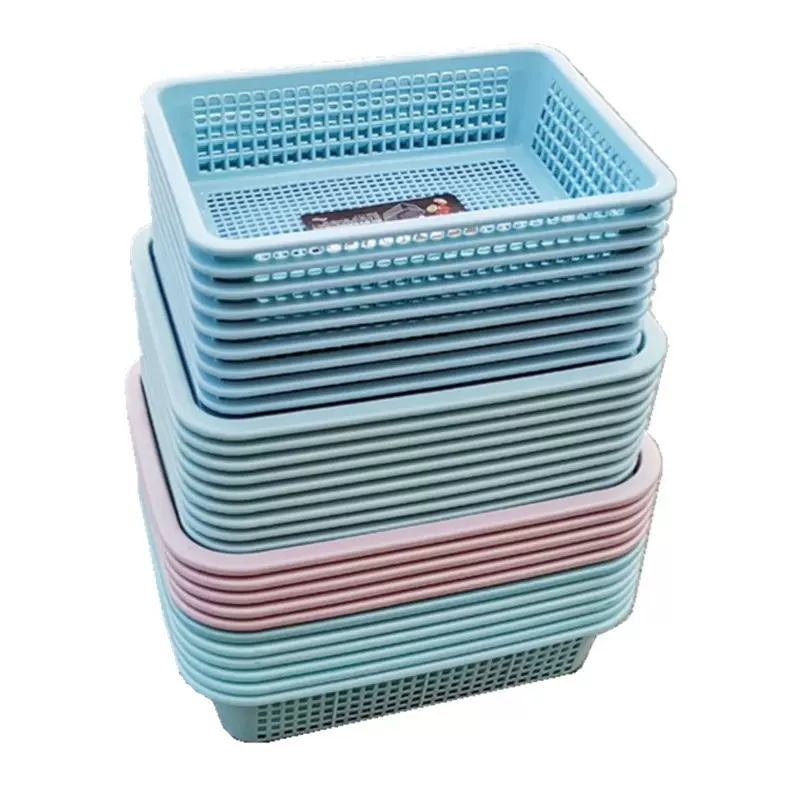 长方形桌面塑料收纳筐玩具整理筐方筛厨房洗菜篮水果沥水篮储物筐