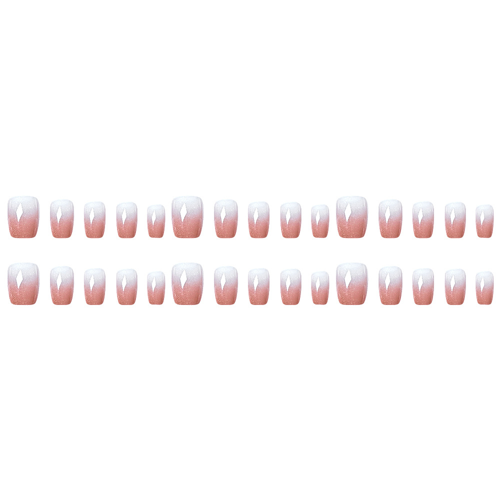 Gradiente ojo de gato moda nueva armadura portátil 30 piezas de código dividido para mostrar uñas de uñas blancas parche de uñas en polvo suave y claro
