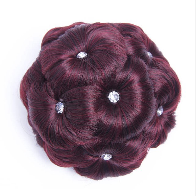 Peluca de pelo bolsa de pan cabeza flor brote accesorios para el cabello agarre nueve flor bola cabeza pelo rizador de pelo rizado bolsa de cinco colores anillo de pelo