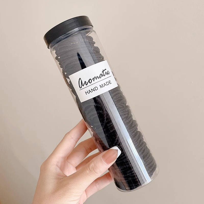 Banda de pelo de alto grado simple banda de goma duradera de alta elasticidad elegante cabeza de cola de caballo cuerda cubierta de cuero tocado