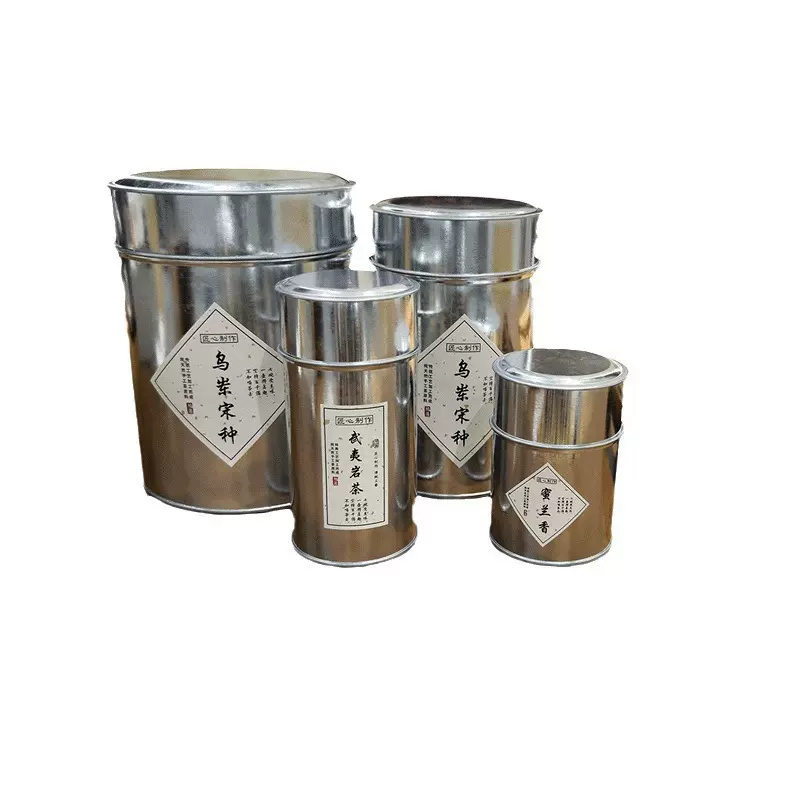 潮州茶叶罐镀锌铁茶罐50g/150g/250g/500g散茶储铁罐铁盒包装