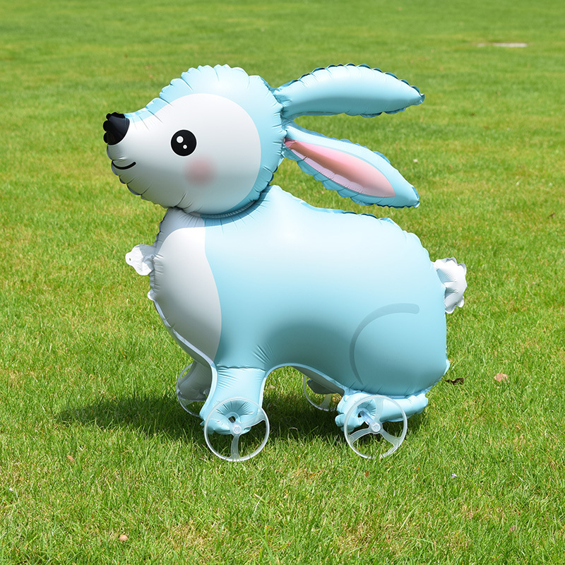 新しいスタイルの子供の赤ちゃんの誕生日車輪付き漫画ウォーキング動物バルーン装飾シーンレイアウトインターネット有名人の屋台商品|undefined
