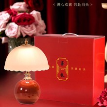 奶油风创意轻奢台灯卧室床头柜主卧温馨结婚氛围小夜灯护眼灯