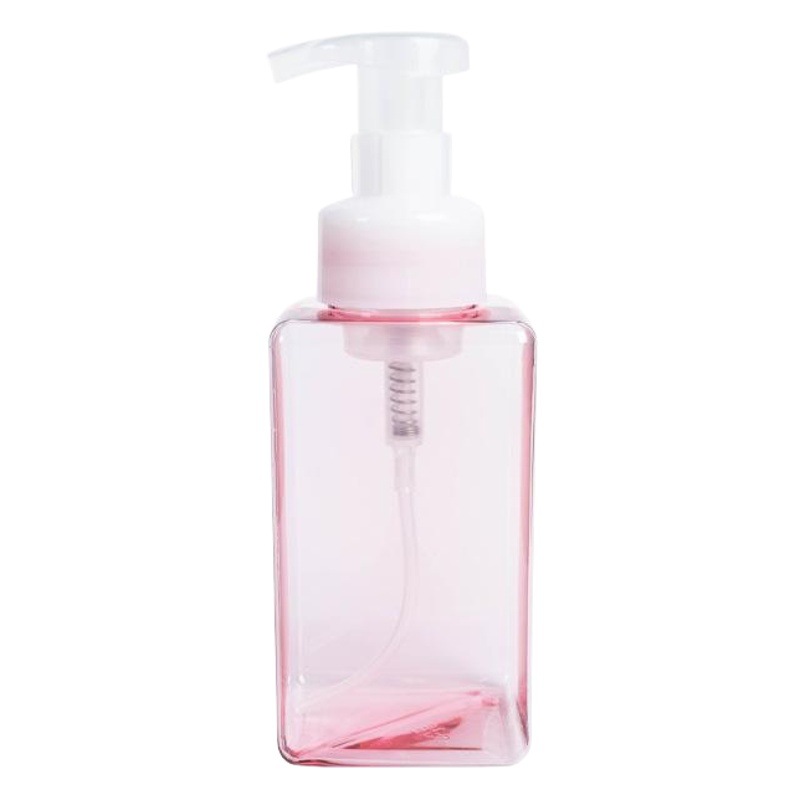 450mL Champú gel de ducha PETG mousse botella espumante botella cuadrada cosméticos sub-embalaje botella de espuma