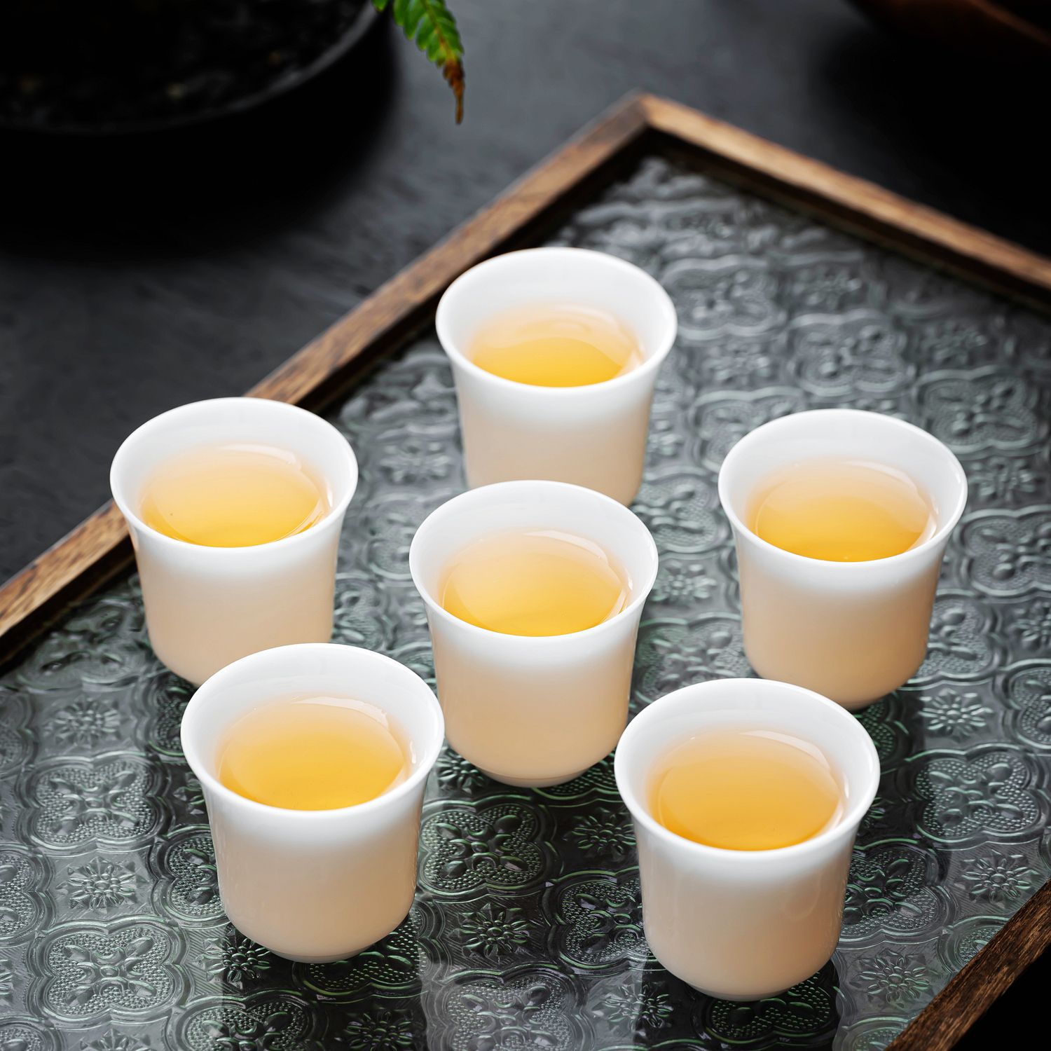 德化白瓷茶杯功夫茶具冰种家用办公品茗杯闻香杯聚香杯喝茶小单杯