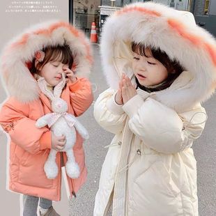 White Duck Down Children's Coat Women's Trendy Ins Autumn and Winter New Style Western Style Thickened Middle and Small Girls Children's Wear Down Jacket Down Jacket