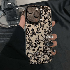 蝴蝶鲜花适用苹果16Plus手机壳iPhone15PROMAX新款14/13/12/11通