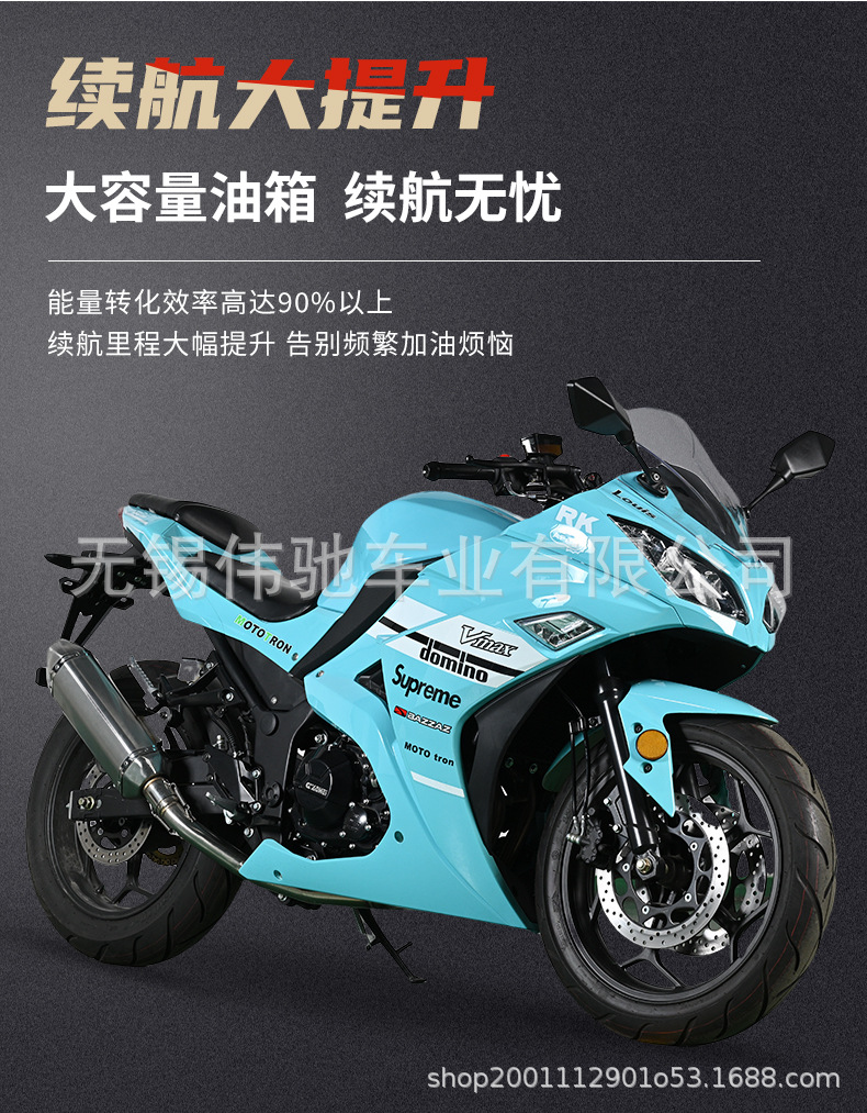 Cross-Border Export of Small Ninja Motorcycles, Dk Two-Wheeled Adult Fuel-Powered Road Racing Motorcycles, and Replica Racing Motorcycles from Manufacturing Factories