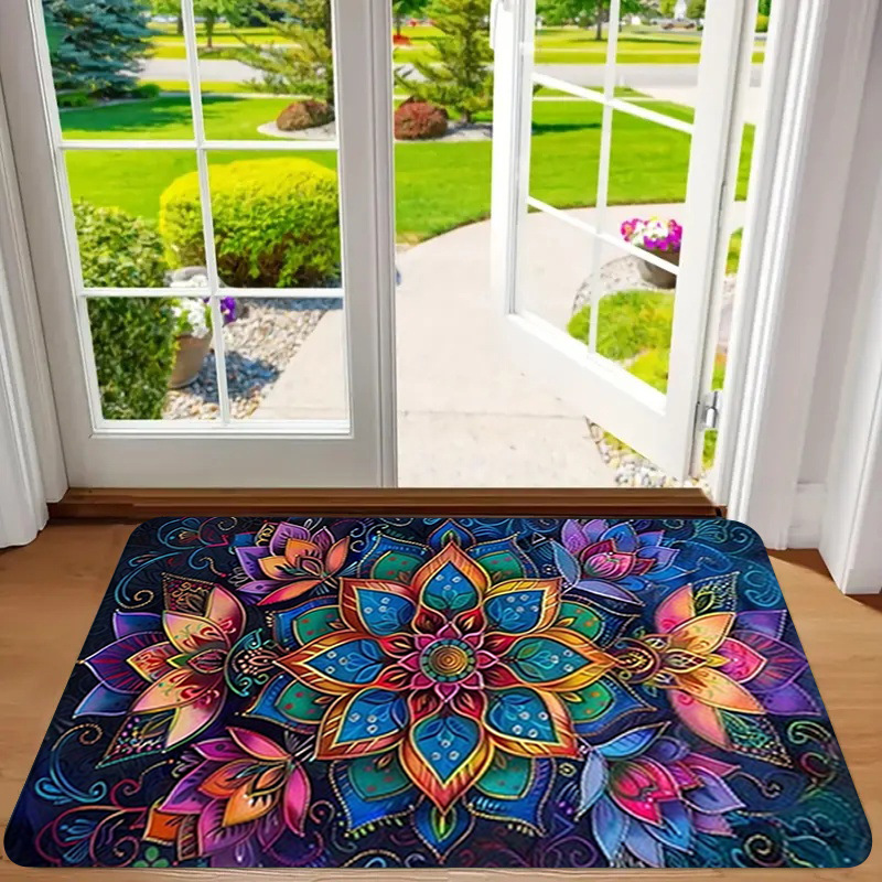 Alfombra de franela estampada, estilo playa, antideslizante, resistente a la suciedad, resistente al desgaste, alfombra para la entrada, dropshipping transfronterizo Y2.