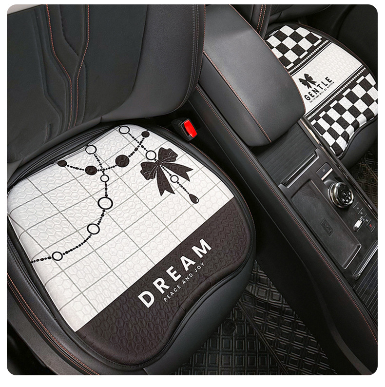 Factory Direct Sales Summer Honeycomb Gel Car Seat Cushion Black and White Silicone Ice Silk Cooling Pad Office Chair Ice Pad