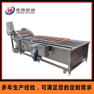 Fully Automatic Fruit and Vegetable Cleaning Machine, Large Leaf Vegetable Bubble Cleaning Machine, Tomato Vegetable Washing Machine Assembly Line, Jiahong