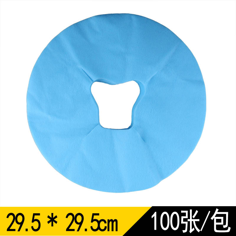 Salón de belleza cama de masaje almohada acostado toalla cama de empuje de aceite pañuelo en la cabeza 100 piezas agujero redondo Cruz agujero cojín toalla desechable
