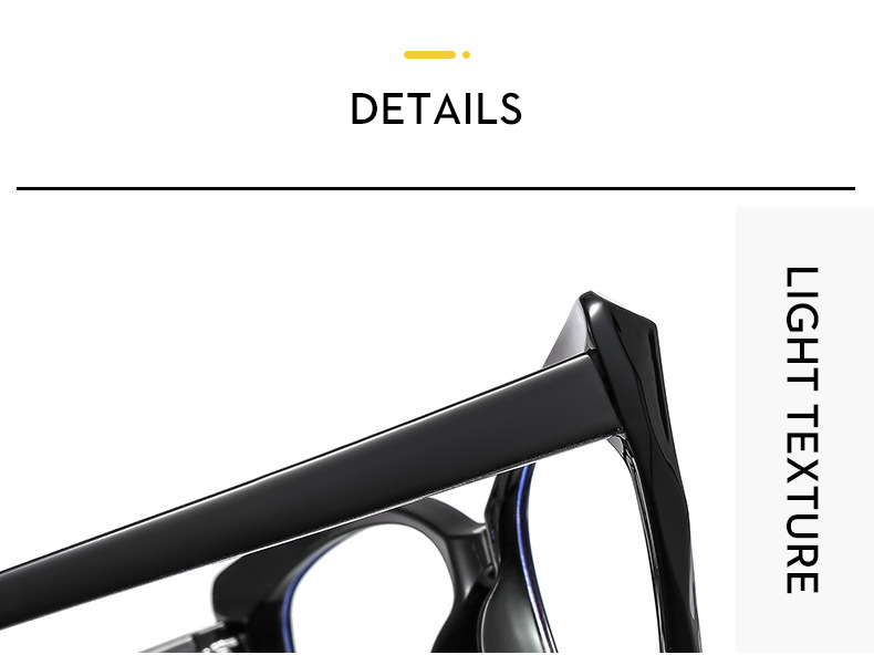 2023 New TR90 insert cat eye anti-blue glasses frame spring leg plain plain lens tide glasses_voghion.com