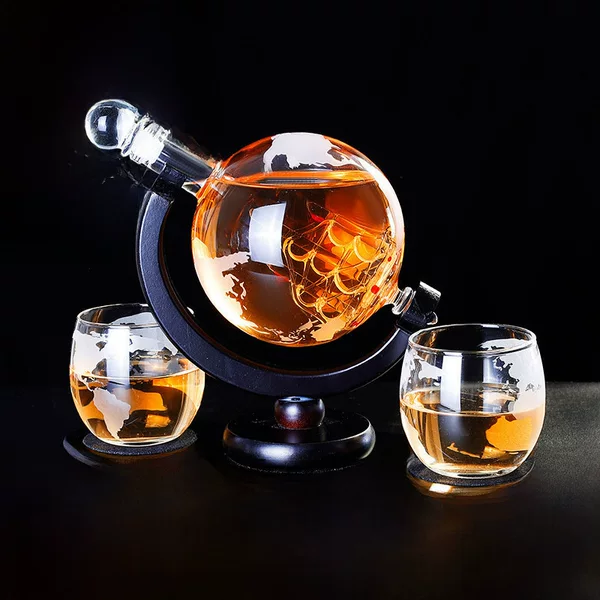 Factory direct glass globe decanter High Borosilicate glass wine whisky wine dispenser spot supply