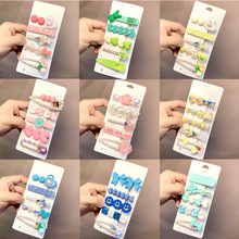 新款可爱少女多巴胺蝴蝶结星星盘发夹一字夹发卡热卖头饰发饰批发