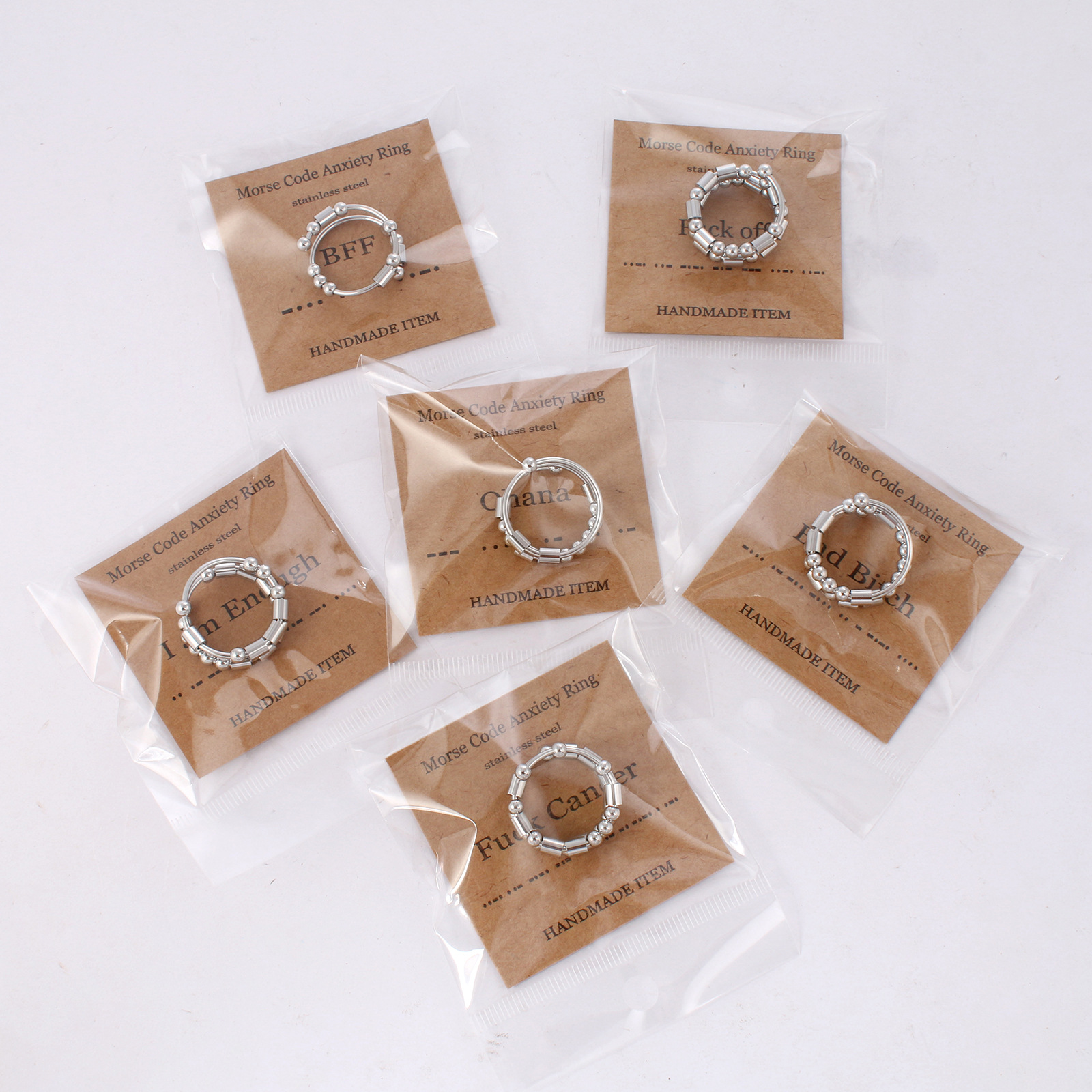 Fashion Geometric Stainless Steel Rings 1 Piece