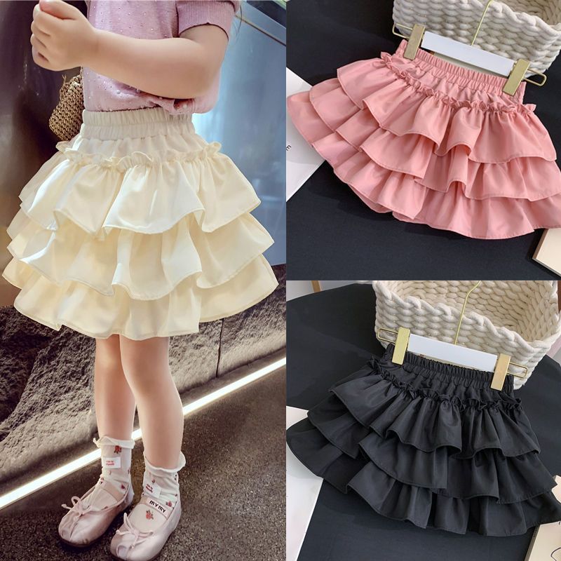 Girls Summer Skirt 2025 New Princess Skirt Cake Group Little Girl Short Skirt Tutu Skirt Princess Culottes