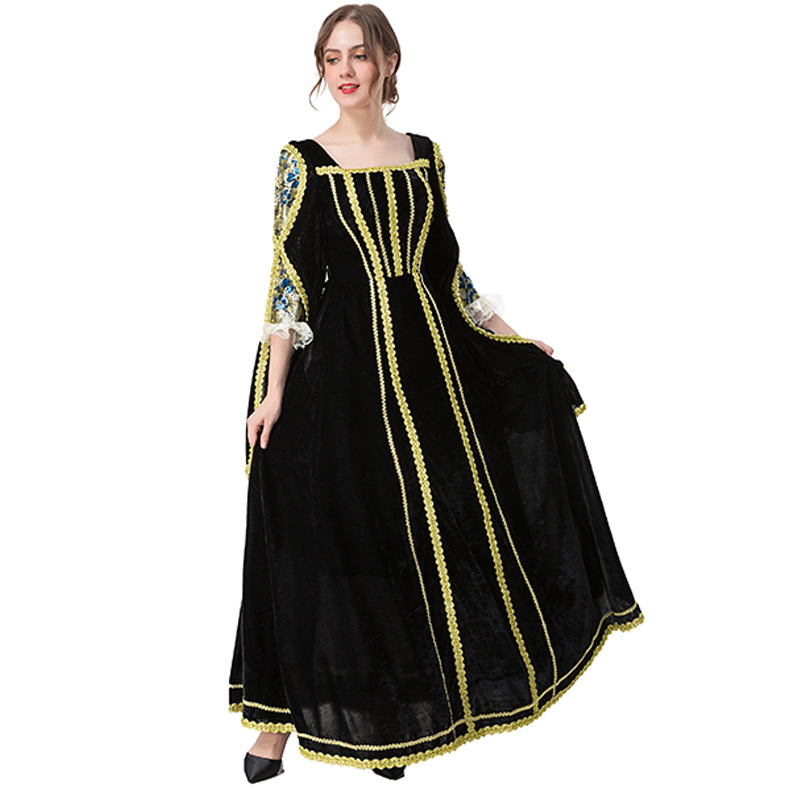 Nieuwe Halloween middeleeuwse hof cosplay prinses drama performance jurk_voghion.com