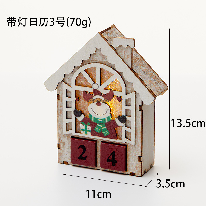 Elf del árbol de madera pequeño hombre viejo colgante decoración calendario decoración de Santa Claus decoración de escritorio estilo nórdico