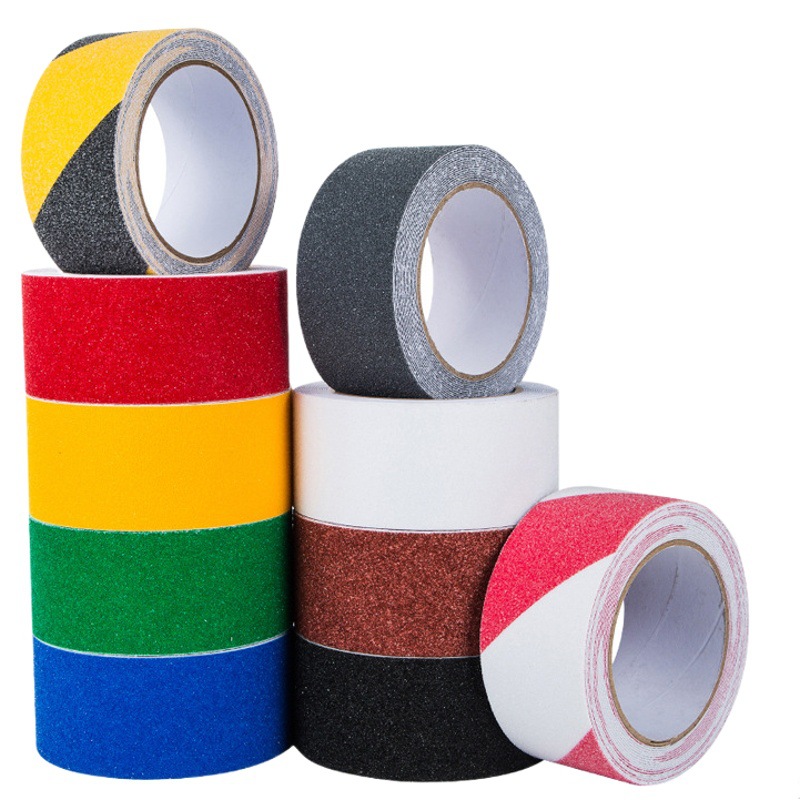 Impresión negra y amarilla con cinta antideslizante cinta adhesiva con cinta mate escalera cinta antideslizante 5cm * 5m
