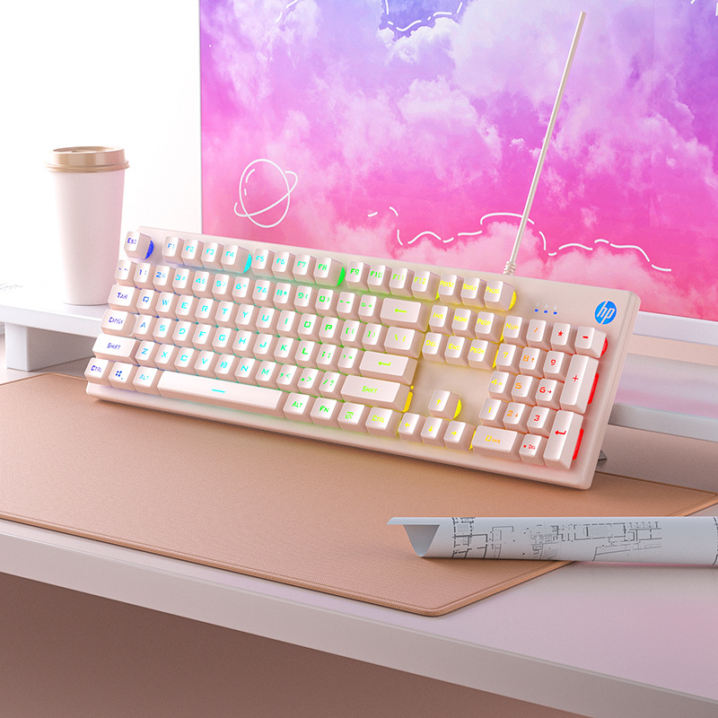 Teclado HP K500F [tapa de tecla cuadrada rosa]