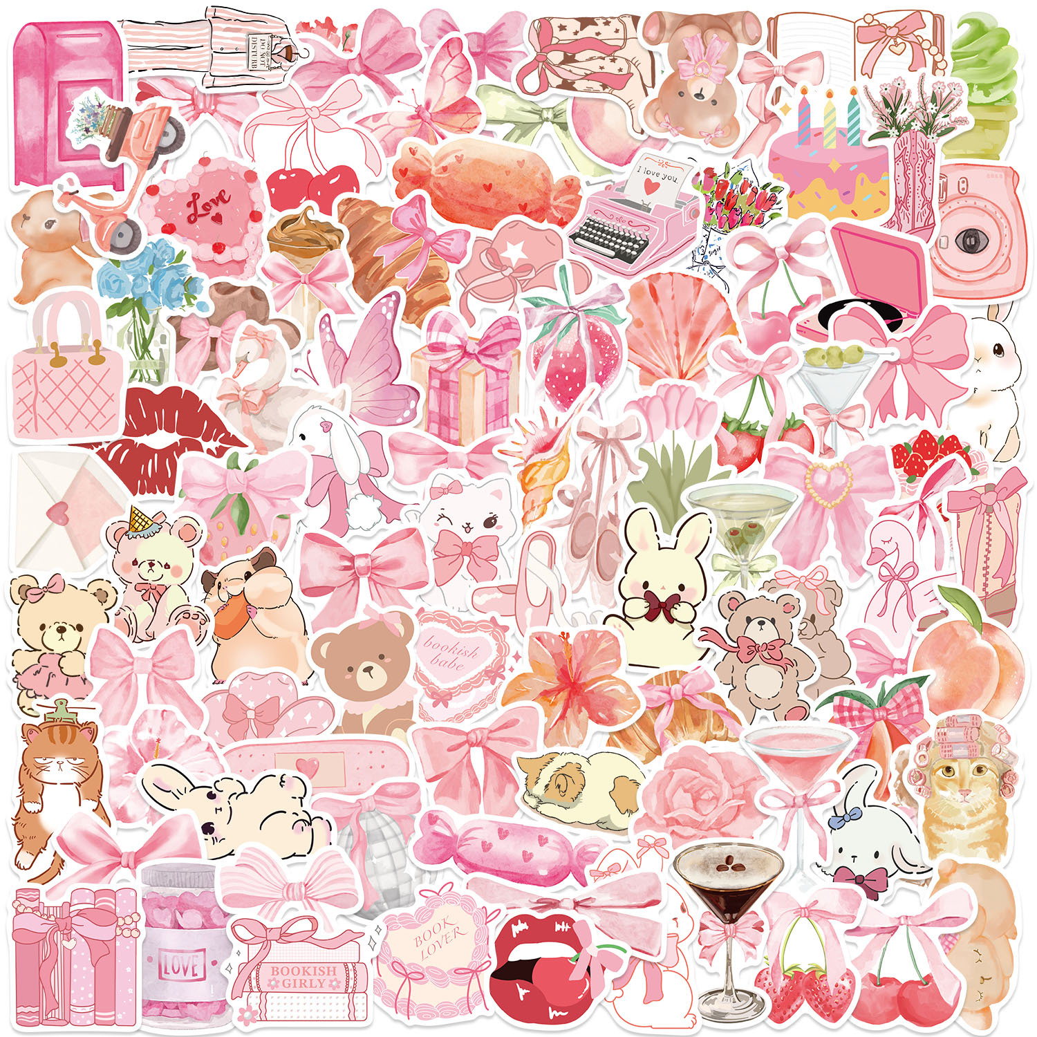 23g Weight Stickers Stationery Type 1 Set Quantity School, Graduation Occasion PVC self-adhesive Material Animal, Cartoon Pattern Cute Style 1 Set Animal Cartoon School Graduation PVC Self-adhesive Cute Stickers 8