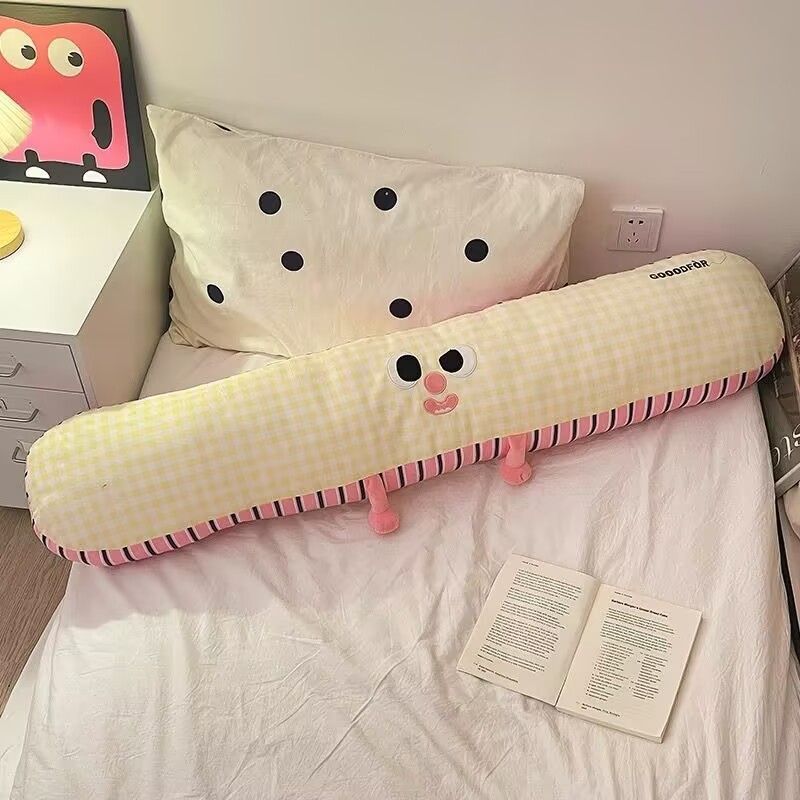 almohada de dibujos animados de peluche para dormir niñas almohada de cama cabezal de cama pierna de clip rectangular dormitorio dormitorio lateral dormir abrazo ventilado