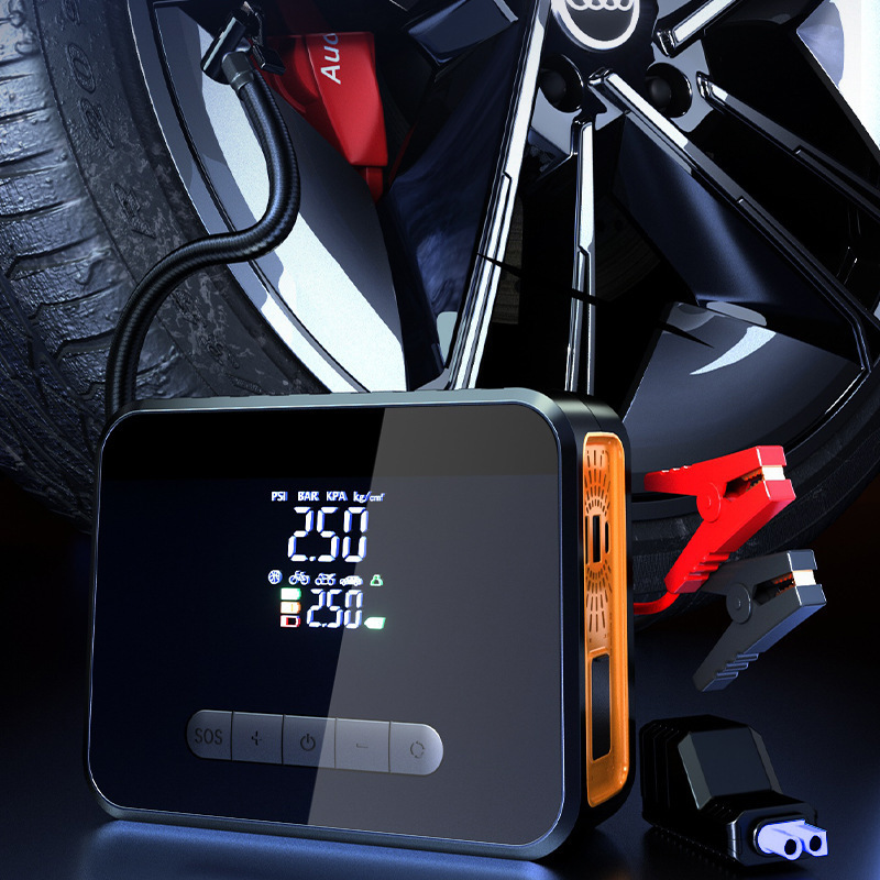Car emergency start power car air pump LED lighting all-in-one portable large-capacity power supply wholesale