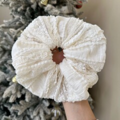 蕾丝花边大肠发圈女新款高级感精致头绳高马尾发绳韩系头饰大号