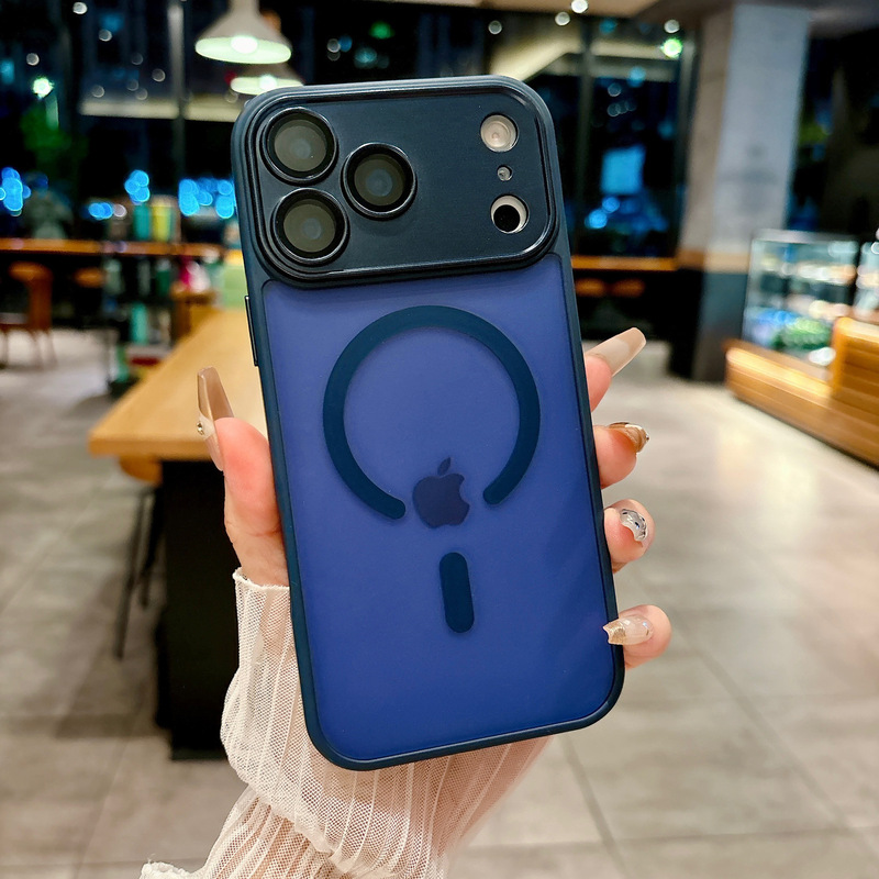 适用iPhone17Pro手机壳雅盾精孔磁吸苹果16自带镜头膜保护套橙色|undefined