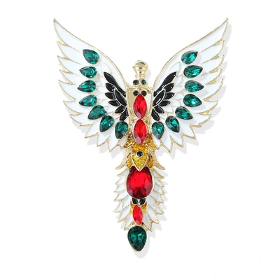 Lanhao Middle Ancient Vintage Retro Three-dimensional Heavy Industry Personalized Design Enamel Angel Wings Oil Drop Brooch (Yaxa sancaqları) - xz4915-archangel-wings