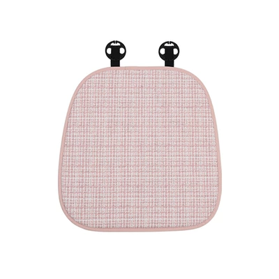 Car Seat Cushion, Suitable for All Seasons, Light Luxury, High-End Feel, Chanel-Style, Comfortable Car Seat Cushion, Car Interior Seat Cushion (Seat cushion, seat cover) - small-chanel-front-cushion-pink