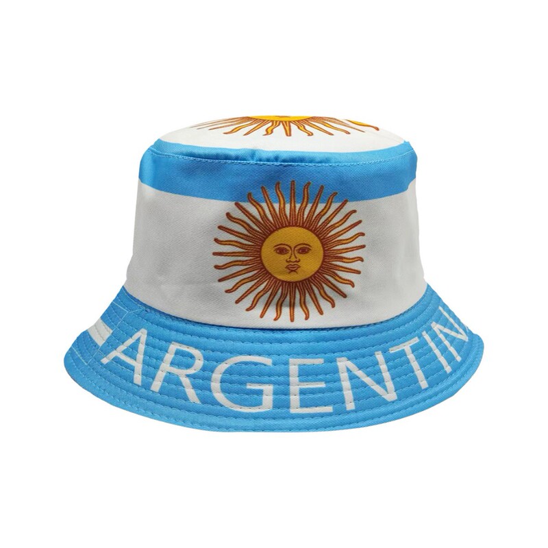 2026 Argentina In-Stock Amazon Cross-Border Best-Selling World Cup Flag Print Bucket Hat with Customizable National Patterns 2026 Argentina In-Stock Amazon Cross-Border Best-Selling World Cup Flag Print Bucket Hat with Customizable National Patterns