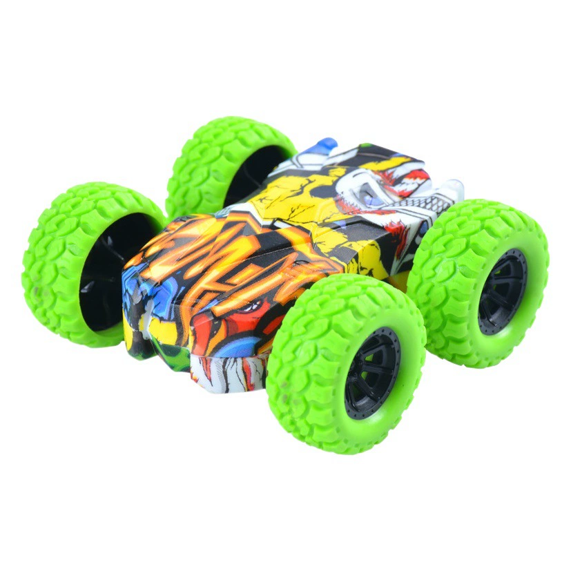 Детский полноприводный инерционный двухсторонний граффити, имитация внедорожника, внедорожник, Подарочная модель для мальчика, игрушка с защитой от падения