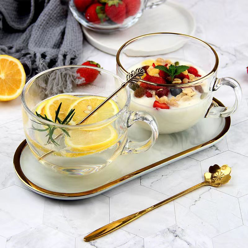 Glass capacious coffee gift box for home use