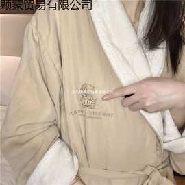 必收丽思卡尔顿酒店浴袍芙蕾特五星级酒店吸水超细纤维情侣睡袍厂