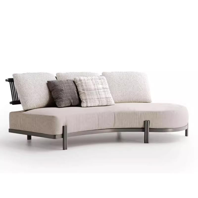 Jardín al aire libre sofá de caña patio hotel balcón impermeable ocio arco de aluminio silla de caña muebles combinados