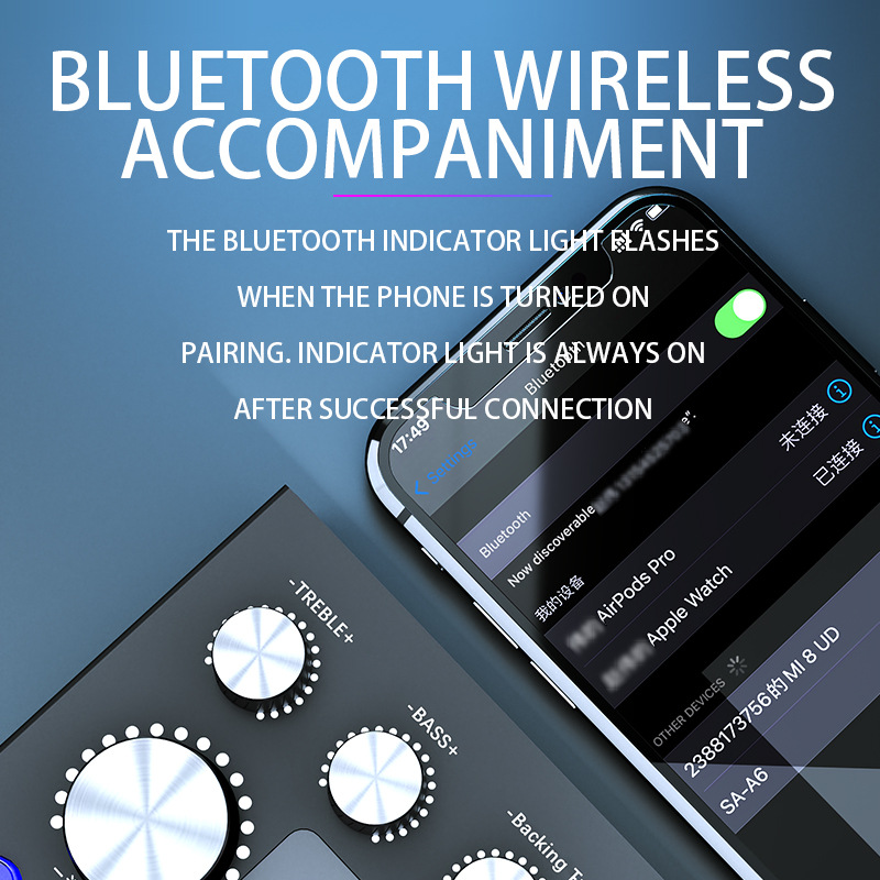 Kit streaming: tarjeta de sonido V8S + micrófono BM-800 — set para streaming con carcasa metálica y luces LED de colores