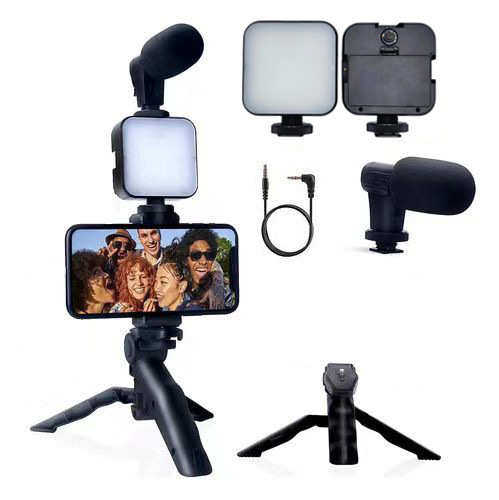 Ay49 Cross - Border Pocket Replacement Light Beauty LEG trípode con micrófono para grabar en vivo el soporte del teléfono móvil