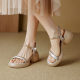 Small Minimalist Thick Heel Sandals Women's 2024 Summer New Style Open Toe High Heel Roman Shoes