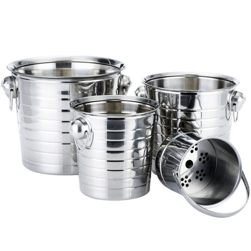 Stainless steel tiger head ice bucket KTV ice bucket commercial frozen wine bucket champagne bucket ice bucket red wine ice bucket bar use