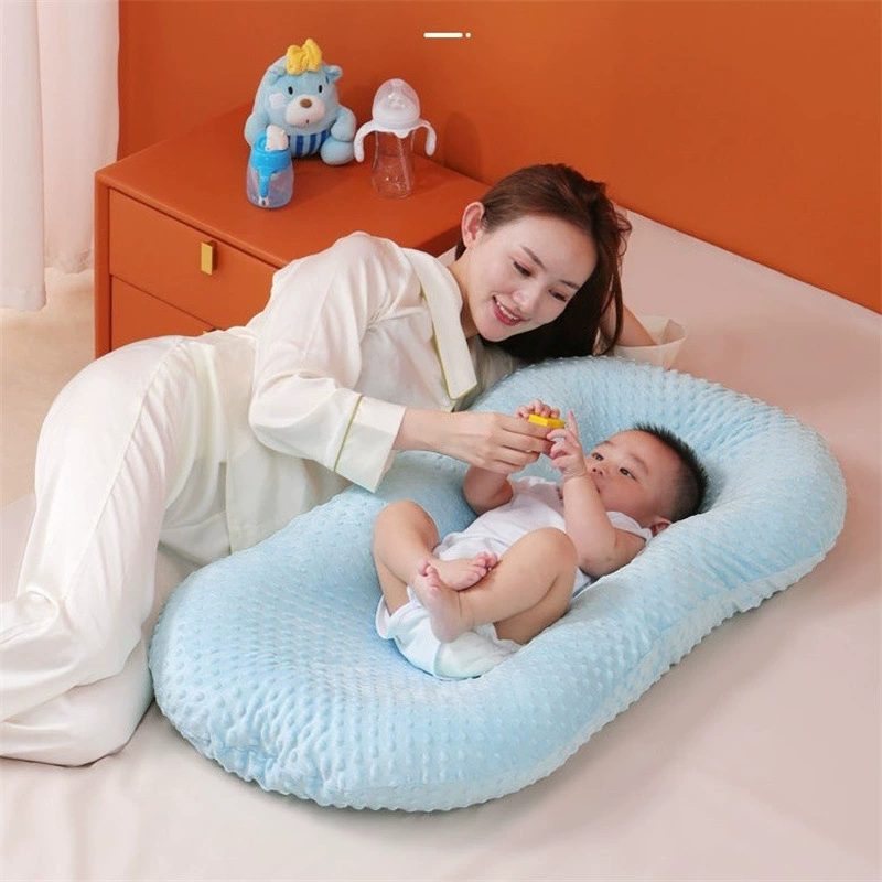 Детская кроватка портативная для новорожденного ребенка 0-1 года сна против прыжков чувство бархата, Фасоль Direct