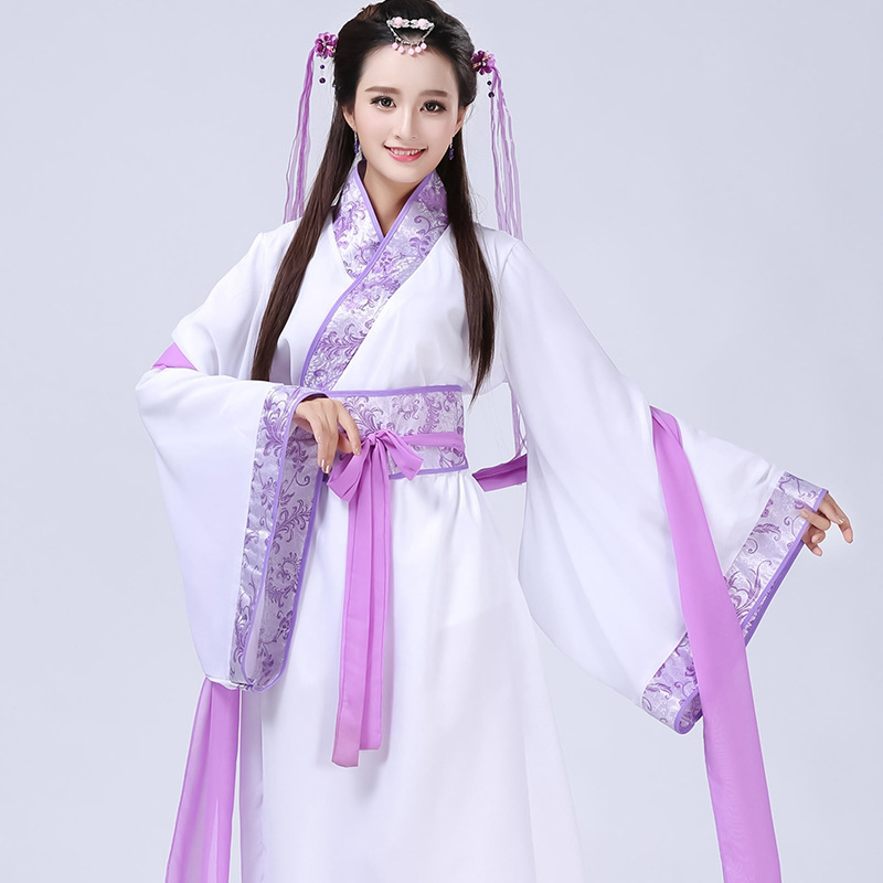 Ancient costume fairy Guzheng performance dress dance Hanfu women improved ancient empress Tang suit Hanfu ruffle dress