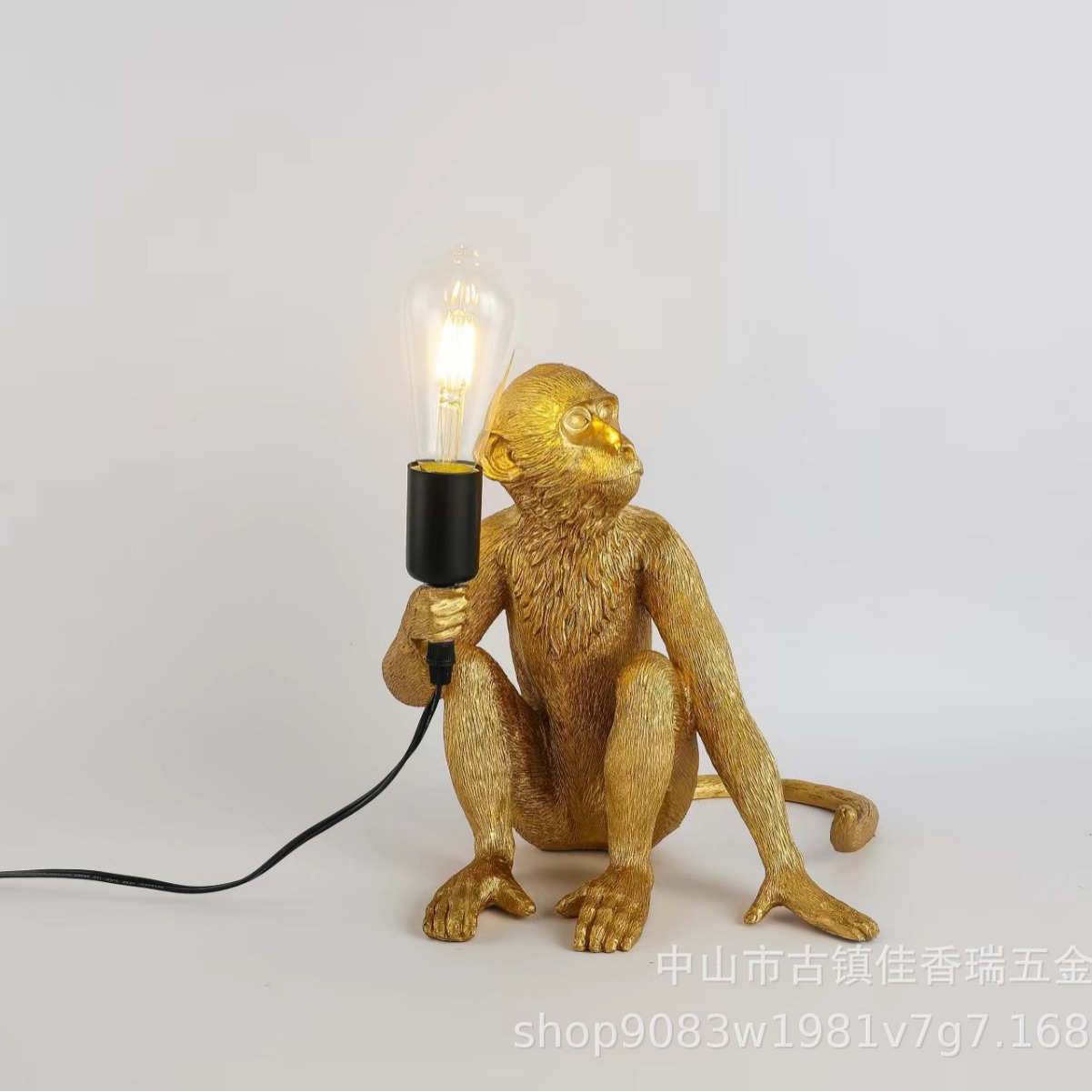 新品北欧树脂小夜灯音乐餐厅酒吧烧烤店装饰灯动物猴子台灯落地灯